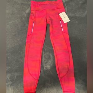 Pink Athleta Rainier Printed Tight